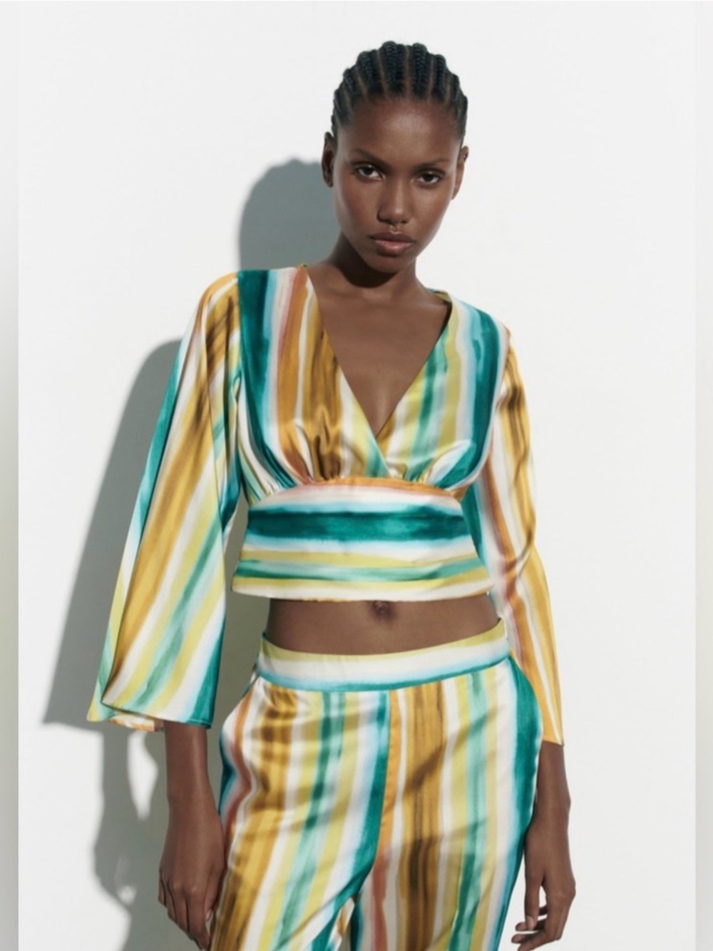 Zara Multicolored Striped Top - Size Medium - NWT